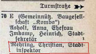 Geiststraße 70 - Einwohnerbuch 1940