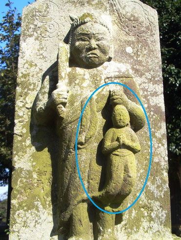 寒川町小動神社庚申塔青面金剛ショケラ