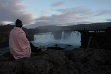 Sonnenuntergang am Goðafoss
