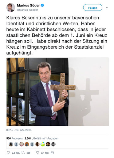 Damit fing es an: Screenshot eines Söder-Tweets
