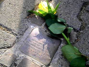 In 2012 we placed a "Stolperstein" for Walter Frick.