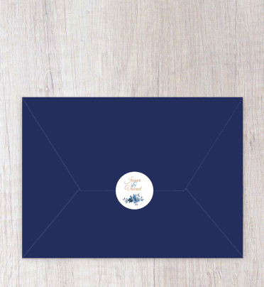 Faire-part mariage gif animé-faire-part mariage virtuel- faire part mariage digital-numérique animé-électronique-vidéo-à envoyer via les réseaux sociaux-whatsapp-facebook-messenger-mms-fleurs bleu roi-champêtre-bouquet de fleur-losange doré