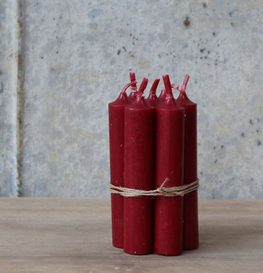 Rote kurze Stabkerzen