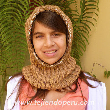 Pullover con capucha dos agujas hotsell