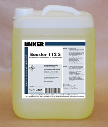 Booster 112 S, Linker Chemie-Group, Linker GmbH, Industriereiniger, Tauchreiniger, Ultraschallreiniger, Korrosionsschutz
