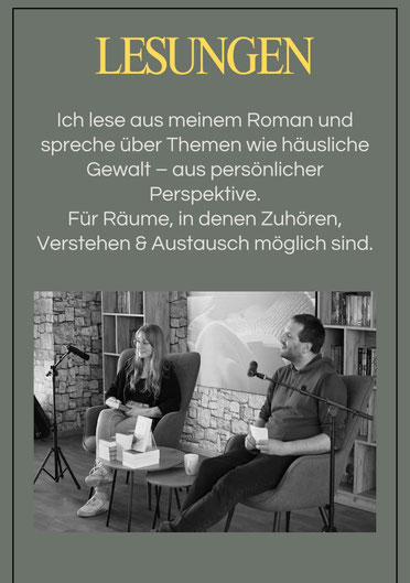 Angebot von Malina Bura für Lesungen aus ihrem Buch "Der Geschmack meiner JUgend" zum Thema Häusliche Gewalt und Ostdeutschland