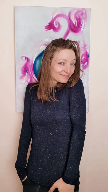 Spirituelle Malerin Künsterlin mit Lemuria Leinwand, Malen mit der geistigen Welt, Energiebilder Kraftbilder Seelenbilder, Engel, Spirituelle Leinwand, Energiebilder kaufen, Himmelsgemälde, Schimmer, spirituelles zimmer einrichten