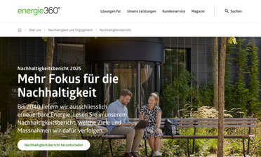 Startseite Nachhaltigkeitsbericht 2025 Energie 360° AG