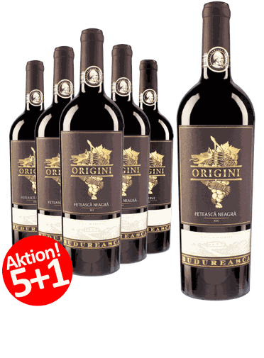 6-er Weinpaket Budureasca Origini Feteasca Neagra 2019  | 5 +1 GRATISAKTION