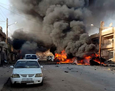 Med denne bilbombe indledte IS-jihadistene deres angreb på al-Sina'a fængslet