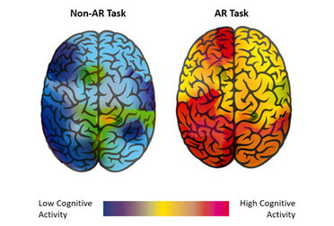 AR体験あるなしでの脳の働きの比較