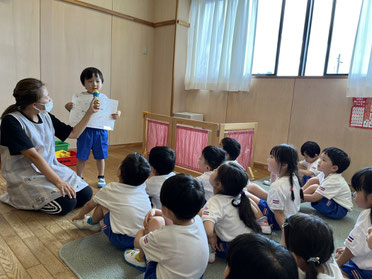 「恐竜博物館に行ったよ」