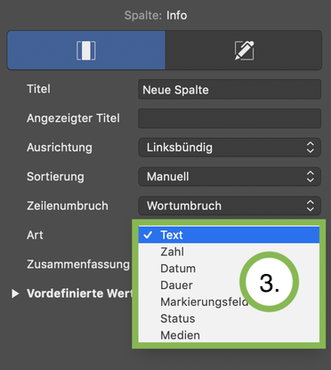 Benutzerdefinierte Spalten in Merlin Project anlegen (2/2)