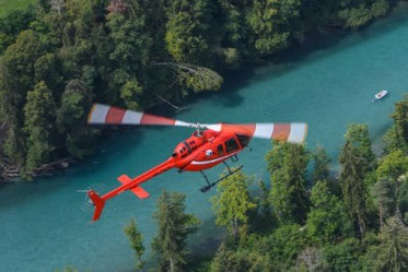 Elite Flights, экскурсионный полет на вертолете, полет на вертолете из аэропорта Гренхен, Bell 505, HB-ZWF