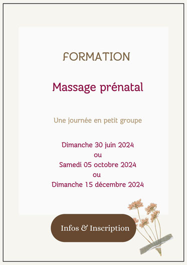 Formation professionnelle Massage Prénatal près de Mons, Ath & Tournai