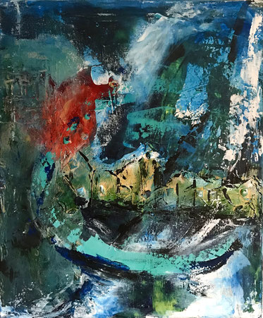 Aus der Serie "Sissi" Bild 1 , mixed media , 50x60 cm , B377