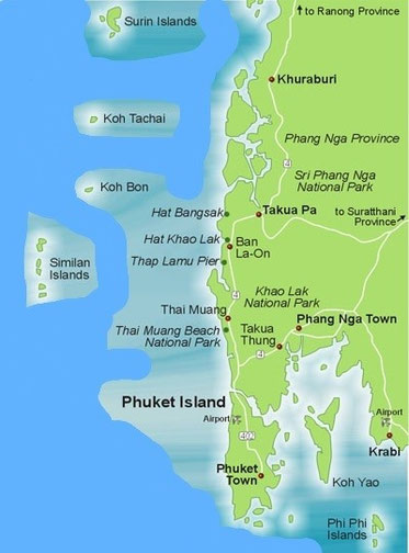 Khao Lak Karte