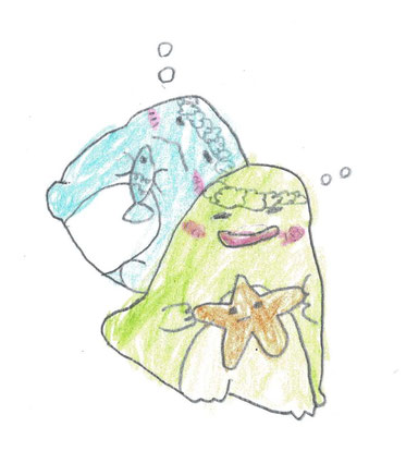 静岡市駿河区 勉強方法学習塾 小2👩作 「トカゲ」とのこと❓ 「ヒトデ」だよね(苦笑) 小2にしては、絵がうまいですよね👍