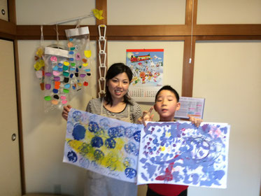 ボランティアさんと一緒に絵画教室