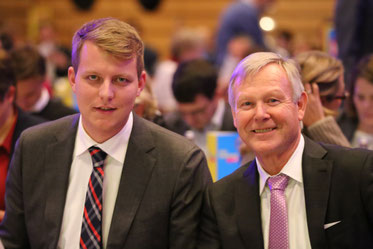 Die Spitzenkandidaten der FDP Münsterland (v.l.): Henning Höne (Coesfeld) und Karlheinz Busen (Gronau).