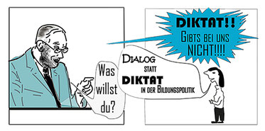 "Einschüchterungsversuch" durch hohe Beamte des bildungsministeriums? Bild:spa