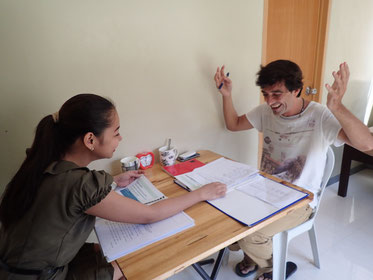 Mr. Alvero, one of our international students from Spain.