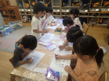 お面作り♪
