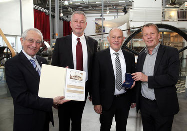 Prof. Dr. Horst A. Wessel, Dirk Pietz, Ralf Schnöring, Oberbürgermeister Burkhard Mast-Weisz