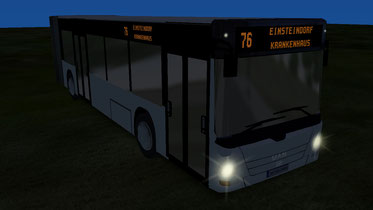 Hier wurde der Bus mit Beleuchtung gesetzt. Diefahrzeige/Fahrzeugteile können jeder Zeit gegen die mit oder ohne Beleuchtung ausgetauscht werden.