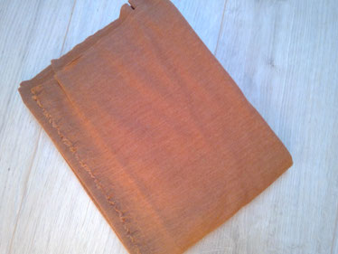 Stoffnummer WS16 Wolle Seide Jersey, Fuchsbraun, kleines Stück