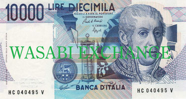 イタリアリラ10000札