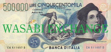 イタリアリラ500000札