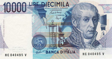 イタリアリラ10000札