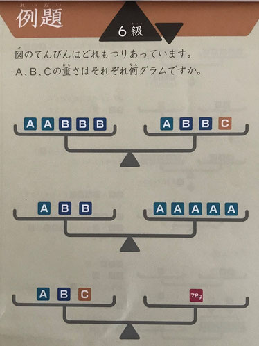 賢くなるパズルてんびん中級（宮本算数教室）の口コミ・レビュー・評判・感想3：算数の教育・勉強・学習