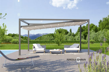 Terrassenfaltdach Pergola Sunrain Q Schattenbau