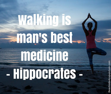 yoga beach hippocrates quote walking is man's best medicine