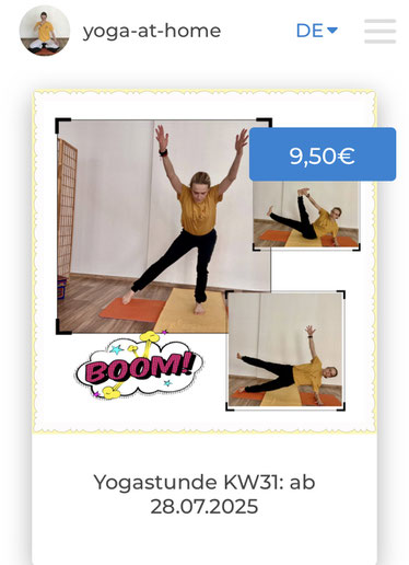 Online Yoga Kurs nur 9,50 €