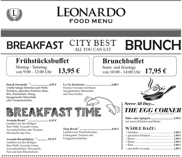 © Cafe Leonardo® - SundayBrunchBuffet jeden Sonn- und Feiertag ab 10 Uhr