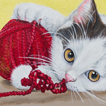 Geschenkidee Acrylgemälde Katzenportrait