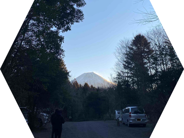 キャンプ場　富士山の画像