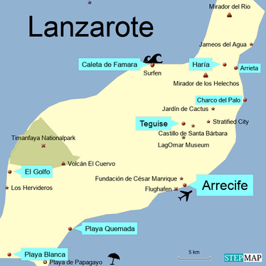 Bild: Karte von Lanzarote