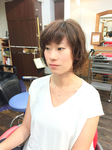 横浜の無責任美容師☆ロングからショートへふわふわスタイルに気分転換♪