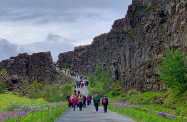 Thingvellir: la faglia Almannagjà e il sito dell'Althing. Foto Alessia Paionni