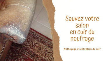 Cuir collant à cause de résidus de produits ménagers inadaptés.