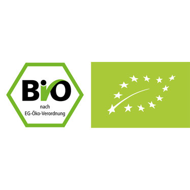 Deutsches Bio-Siegel und EU-Bio-Logo zur Kennzeichnung von Erzeugnissen aus ökologischem Landbau.