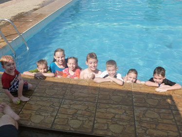 Swimming Pool in Abuja with our friends