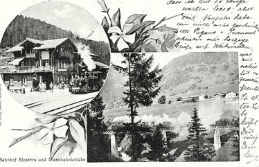 R. Dolf Bazar Klosters, gestempelt 04. März 1905