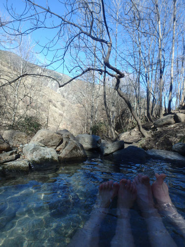 Hot springs near Fontpédrouse Catalan Pyrenees