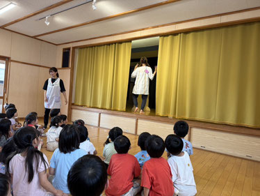 「○○せんせいだー！」