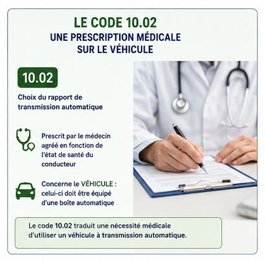Code 10.02 - Une prescription médicale sur le véhicule